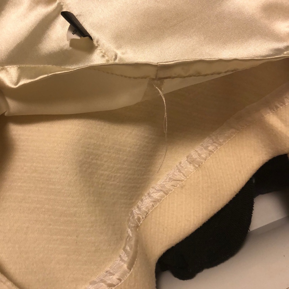 Express Cream Pea Coat with Gold Buttons - Picture 8 of 8